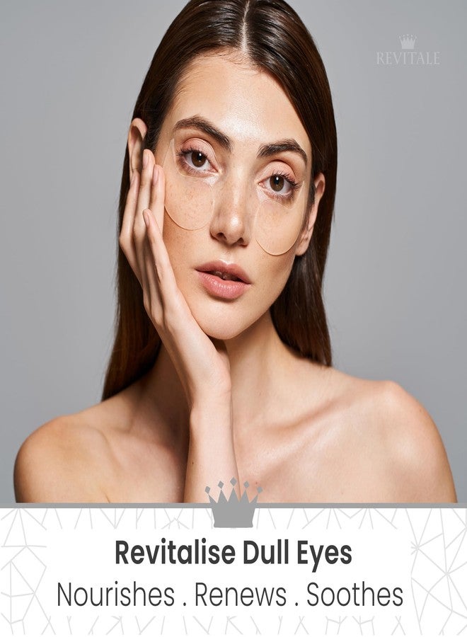 REVITALE Pure Vegan Under Eye Patches, Helps Reduce Puffy Eyes & Dark Circles, Revitalise Dull Eye Masks - Nourishes, Renews, Soothes (Jar - 30 Pair) - Image 2